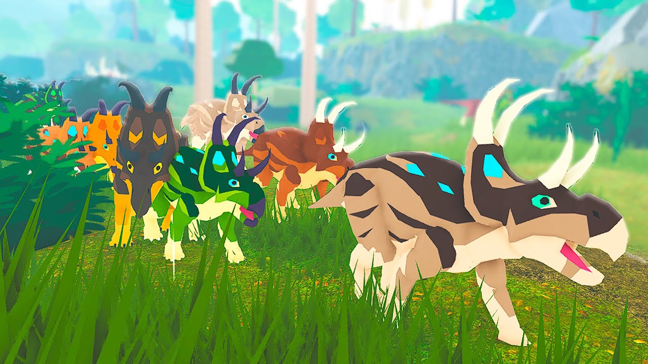 Desafiei o LÍDER da MANADA, Vida de Marcheiroceratops! - Prehistoria Realismo ROBLOX (PT-BR)