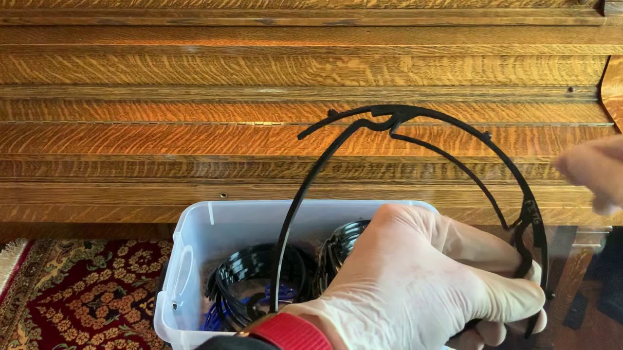 "Manta Ray" Face and Forehead Shield Assembly for custom cut 3-hole film