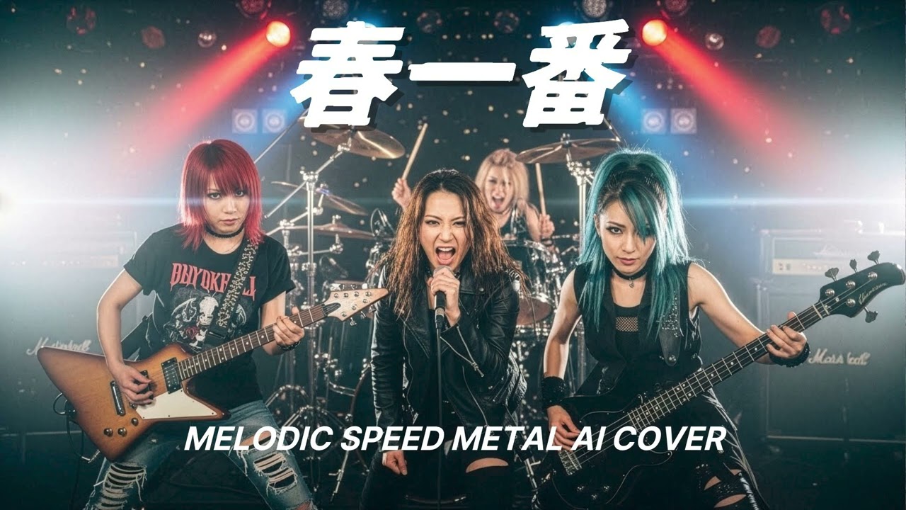 【高速AIメタル】春一番 メロスピカバー｜Melodic Speed Metal AI Cover