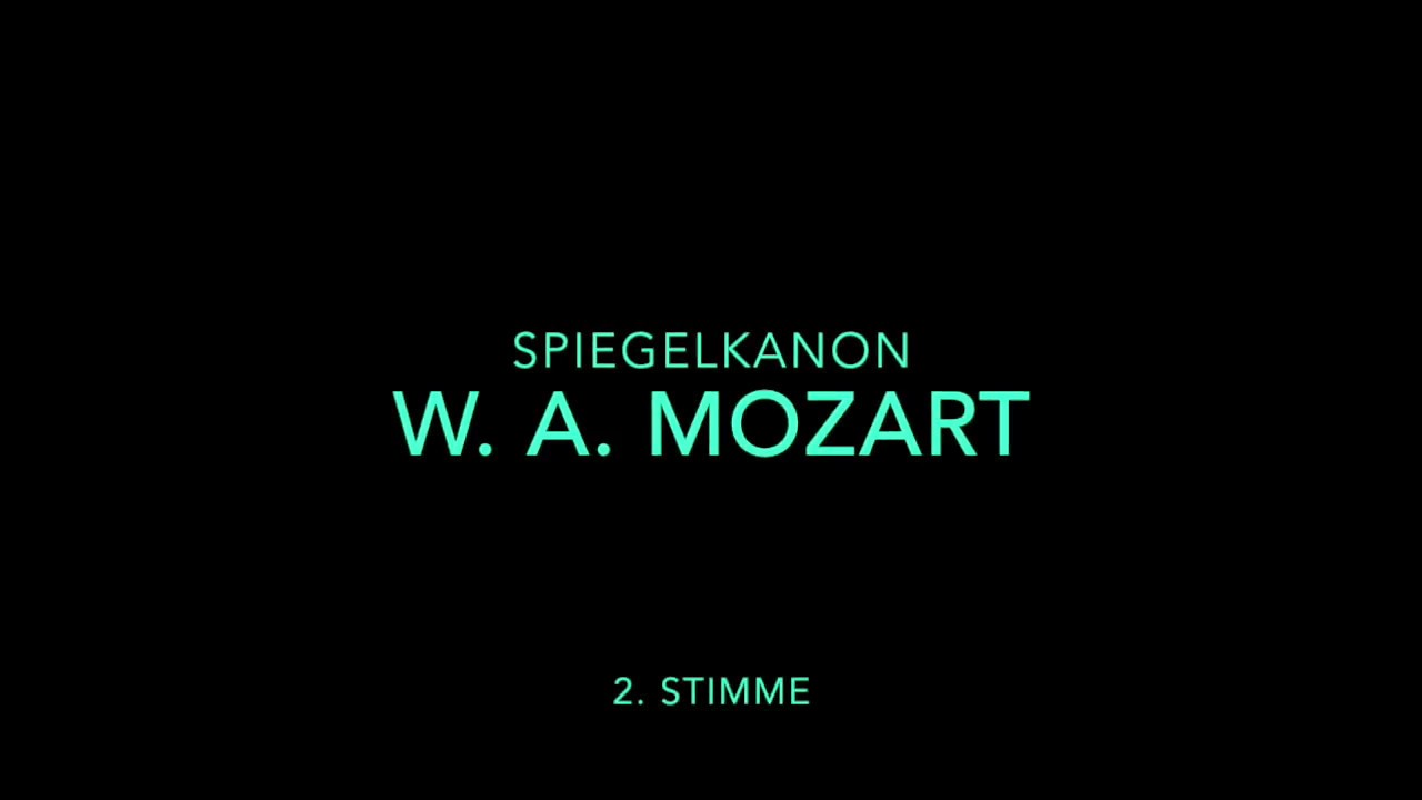 Unterrichtshilfe W.A.Mozart Spiegelkanon 2. Stimme 1. Lage langsam