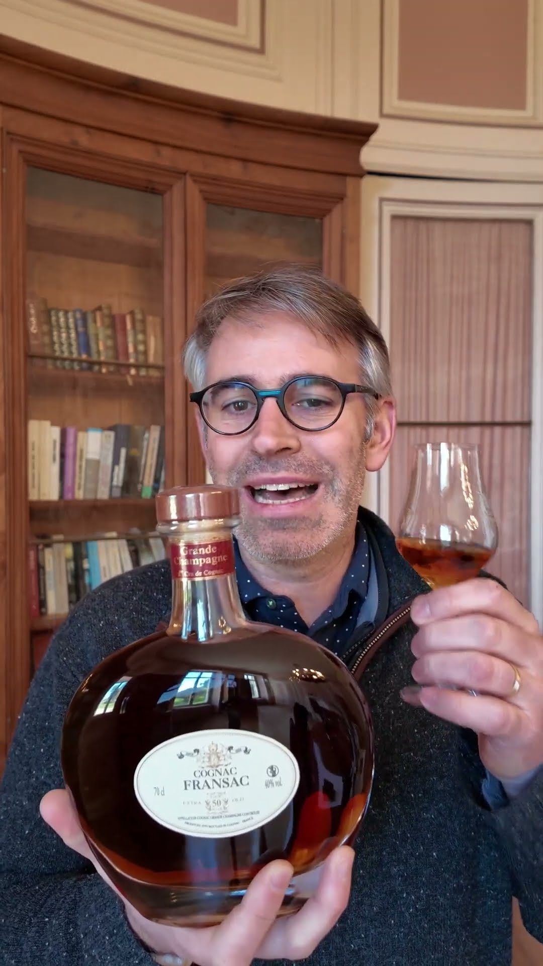Tasting Half a Century Old Grande Champagne Fransac - YouTube