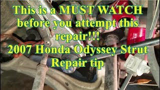 Strut repair tip Honda Odyssey YouTube