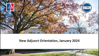 New Adjunct Orientation, January 2024