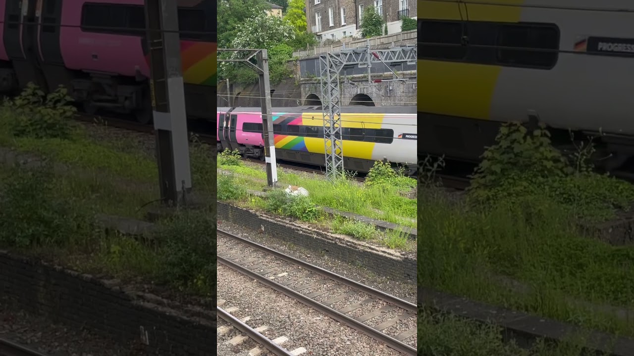 Avanti West Coast Pride Train Passing South Hampstead heading to Euston