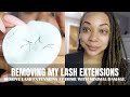 REMOVE LASH EXTENSIONS AT HOME | VASELINE METHOD | MINIMAL DAMAGE