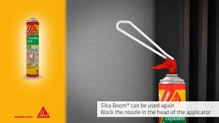 Sika Boom, the BRANZ appraised reusable expanding foam