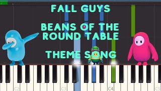 Fall Guys - Beans Of The Round Table Theme Song Piano Tutorial (Synthesia) With Sheet Music