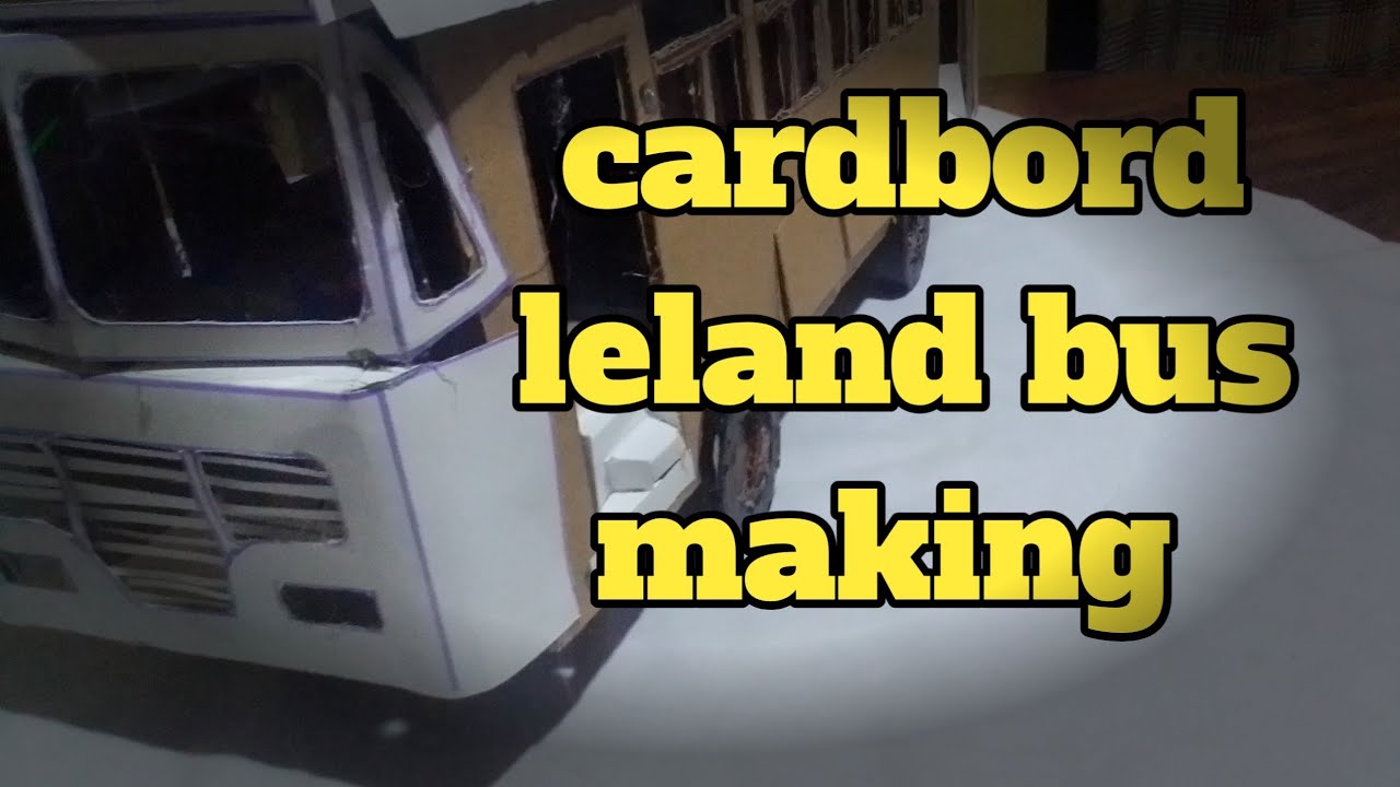 Cardboard bus making - YouTube