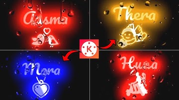 Glowing Text Effect Video Kaise Banaye | Glow Effect Lyrics Status Video Editing In Kinemaster