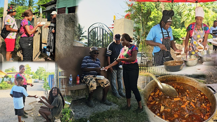 Stew beef | fry chicken | rice & peas |pasta |cook for the less fortunate people | every Friday