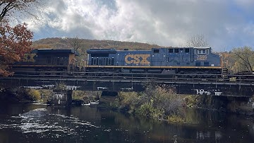 Beautiful 2nd Unit Highlights Conductor’ Side View of I022 Over The Quaboag River @ West Warren
