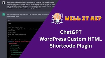 ChatGPT Creates a Custom WordPress Shortcode Plugin in 90 seconds!!