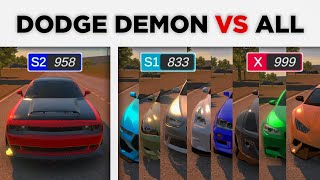 Dodge Demon VS ALL TUNED cars | Drag Race | Apex Racing
