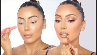 GET GLAM WITH ME TRYING HOT NEW MAKEUP!