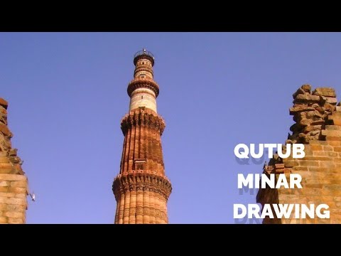 Qutub Minar Drawing Easy - YouTube