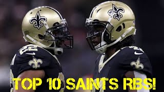 Top 10 Running Backs in Saints History!