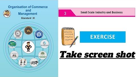 11th std subject ocm chapter 3 small scale industry and business question and answer #commerce #ocm