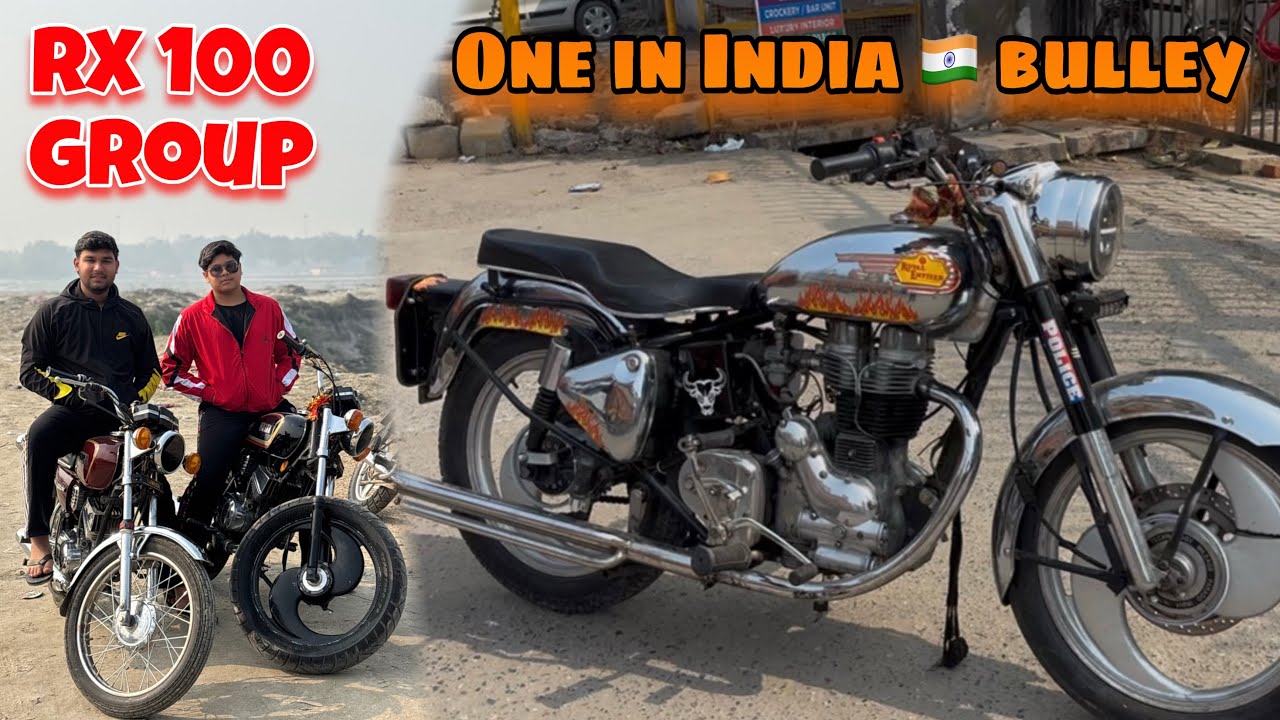 🔥 One in India 🇮🇳 bullet 😱 rx100 group 🚀new rx135 ke parts chrome par ...