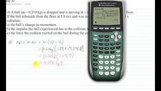 PHysics 11 Ch 6 momentum - Questions 4