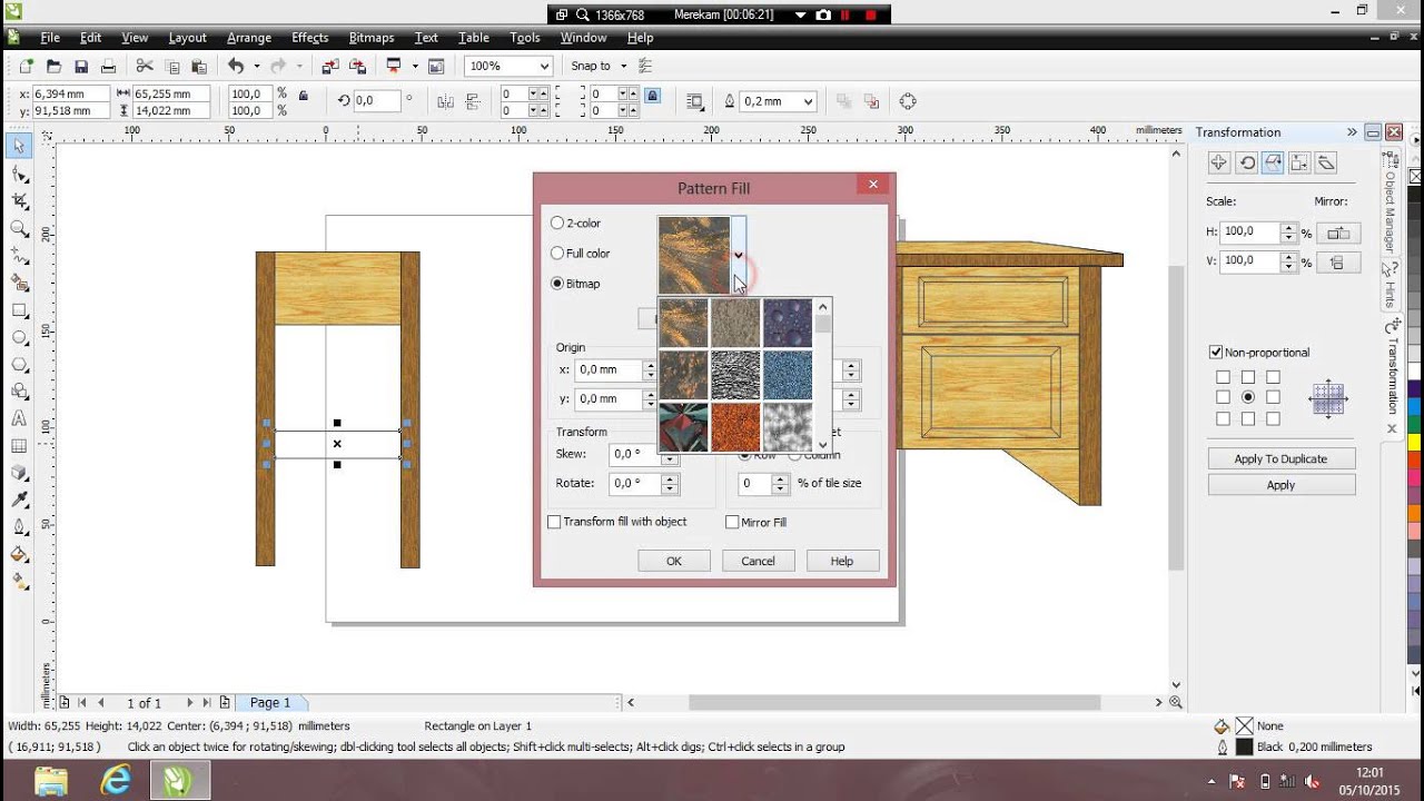 Tutorial CorelDraw Cara  Membuat  Meja  YouTube