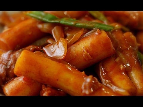 How to Make Korean Rice Cakes Tteokbokki  Recipe - Spicy Street Food Rice Cakes