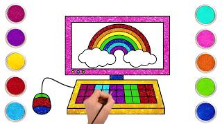 Menggambar dan Mewarnai Komputer | Belajar Menggambar | HooplaKidz Bahasa