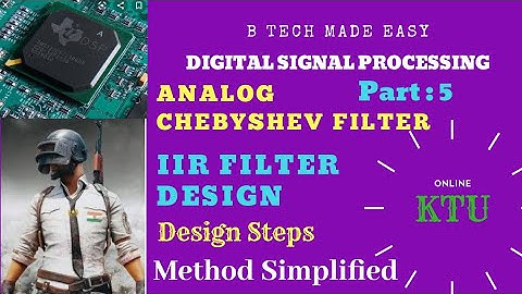 IIR Filter design Part 5: Chebyshev filter design