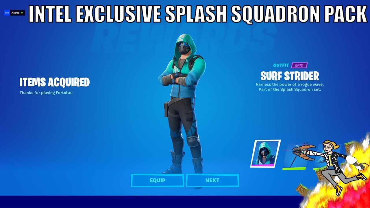 "Surf Strider" Splash Squadron Pack - Intel Exclusive Bundle (Quick Look) | Fortnite Battle Royale