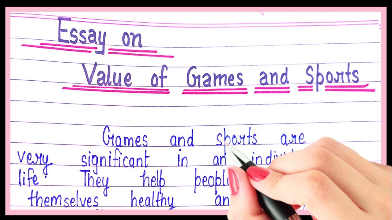 Essay on value of games and sports in English | Essay on value of ...