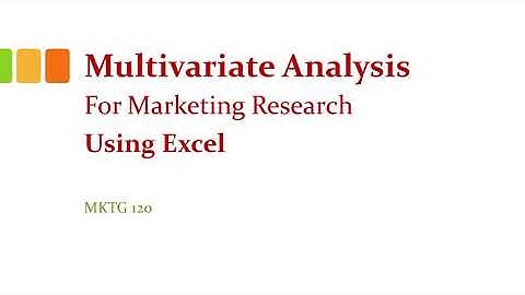 Marketing Research: Multivariate Analysis Using Excel Pivot Tables - HD 1080