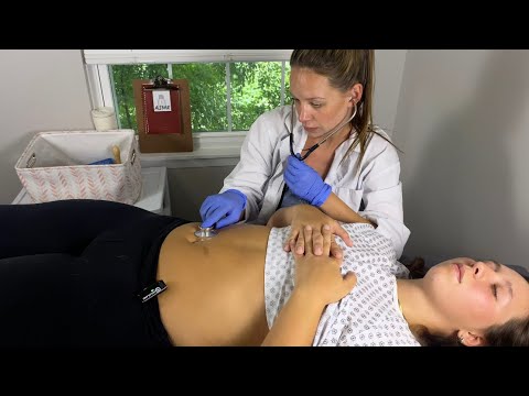 ASMR Full Body Physical Exam | Back & Belly | Tracing, Palpation, Stethoscope Sounds (Part 4 of 4)