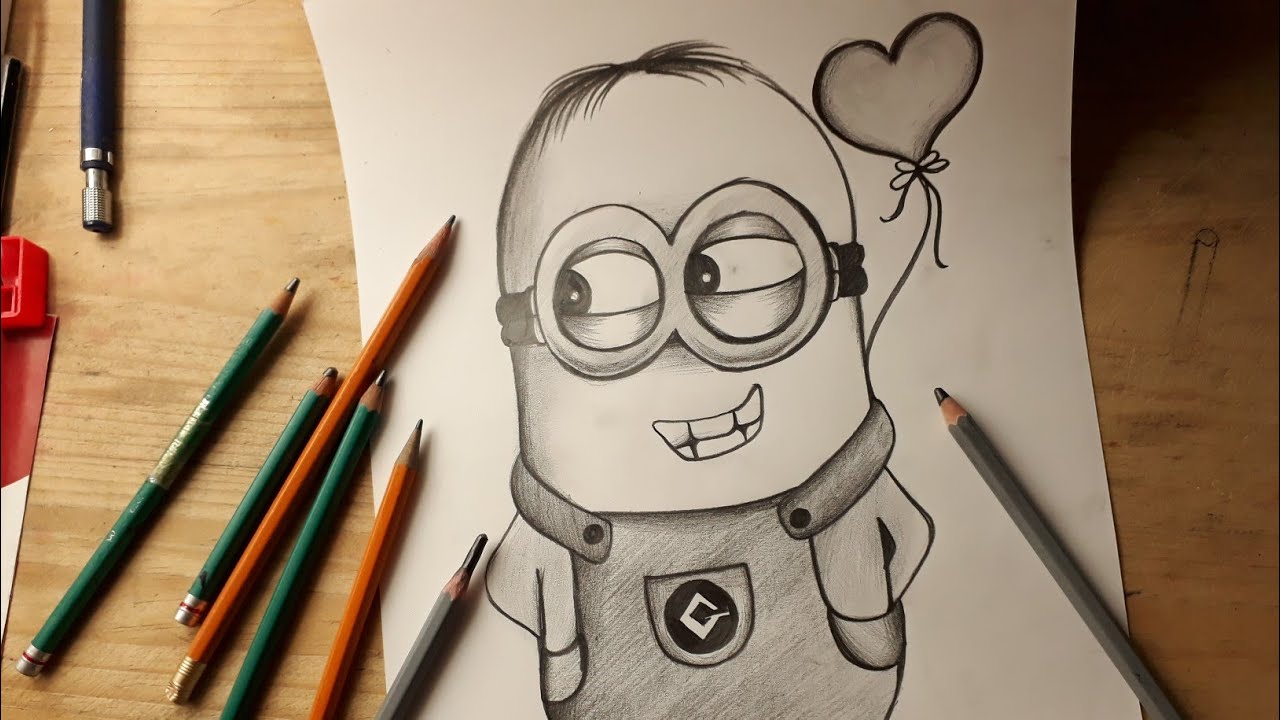 COMO DIBUJAR A UN MINION ENAMORADO - DIBUJOS DE AMOR - thptnganamst.edu.vn