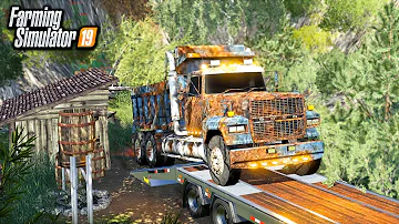 OLD BARN FIND! 1970 FORD SEMI FOUND IN ABANDONED MOONSHINE HIDEOUT (ROLEPLAY) | FS19