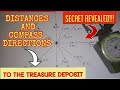 Secret distances and compass directions to treasure deposits