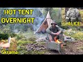 Canvas hot tent skrama knife alice gear solo overnight bushcraft camping