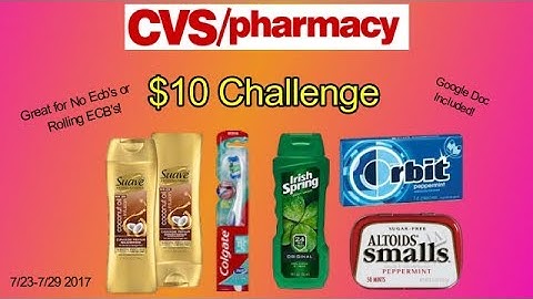 CVS $10 Challenge Newbie Friendly/Google Doc Inc. 7/23-7/29 2017