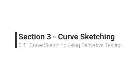 Section 3.4 - Curve Sketching using Derivative Tests Ex.1