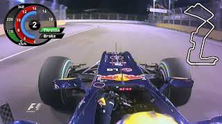 2010 Singapore GP Q3 - Webber Onboard