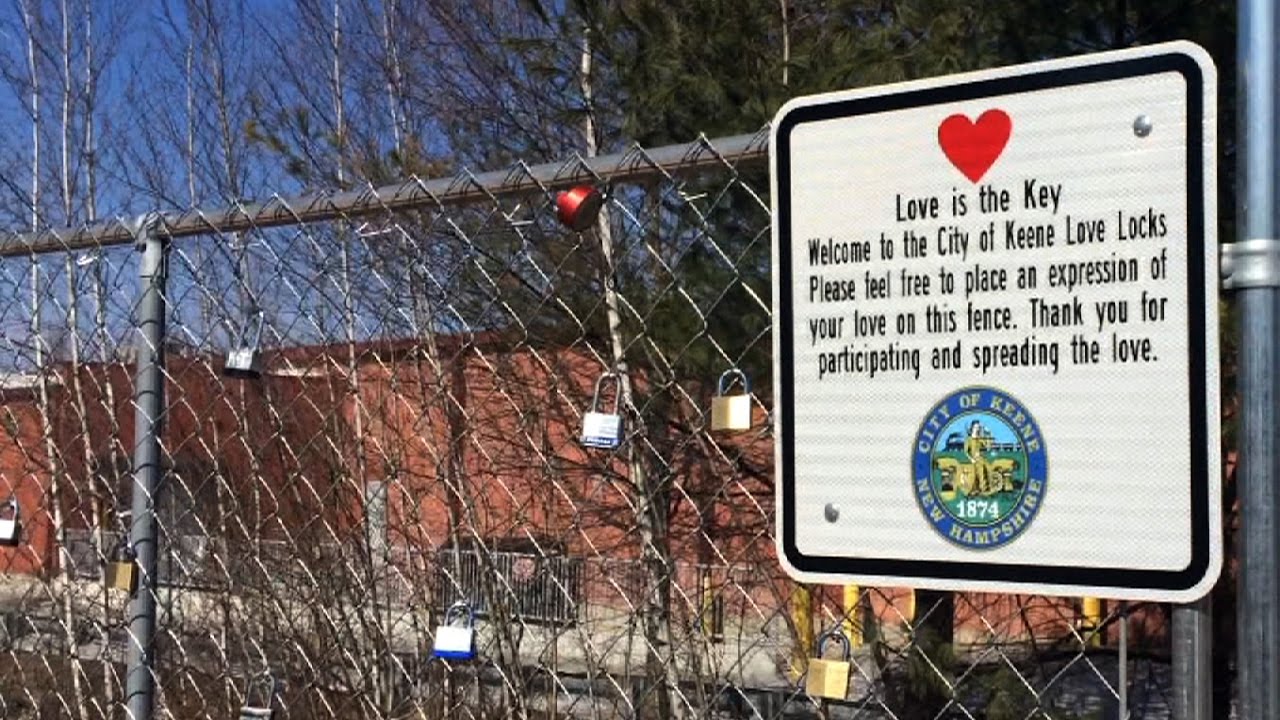 Rail Trails of America - Cheshire Trail Love Lock Fence - Keene, NH