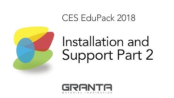 Installation and support in CES EduPack 2018 (part 2 of 2)