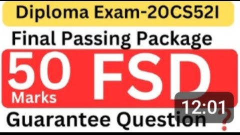 FSD Passing Package|FSD Important questions|Full Stack Development Passing Package#FSD Passing Pack