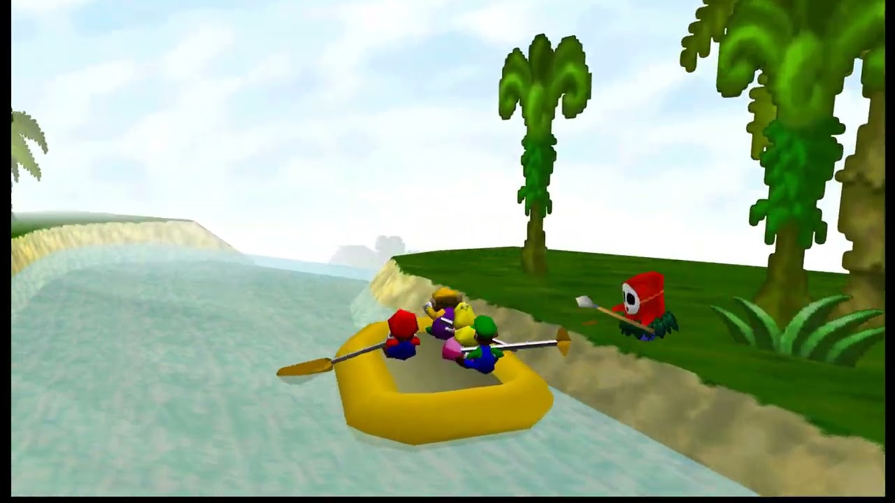 Paddle Battle 1v3 Minigame Original Mario Party 4K