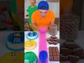 Chocolate food vs colorful  cake ice cream challenge funny shorts by ethan funny family