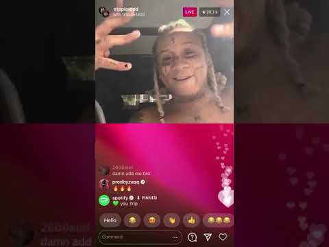 Trippie Redd live on instagram with a fans (Album Pegasus)