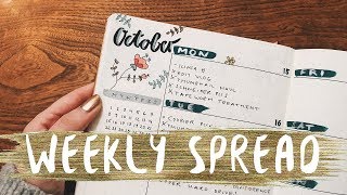 Plan with me: EASY WEEKLY SPREAD | October 2018