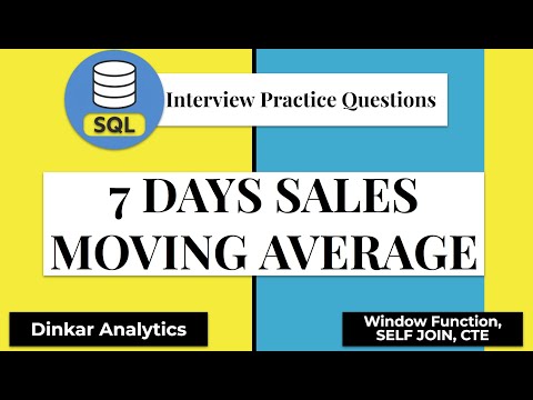 7-Day Moving Average in SQL | Window Functions, Self Join, CTE | Working Explanation with Code!