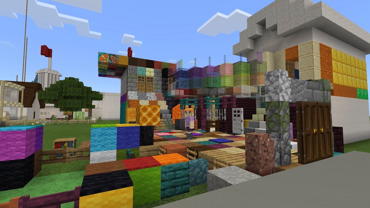 BUILDING A HOUSE WITH EVERY BLOCK IN MINECRAFT - YouTube