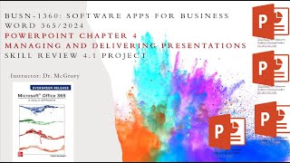 PowerPoint Skills Review 4.1 Project in BUSN-1360