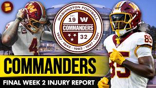 FINAL Commanders Week 2 Injury Report: 2 Key Starters OUT vs. DAL + George Pickens Has A MAJOR TELL Cowboys Vs Commanders Preview Prediction Injury Report George Pickens Dak Prescott Nfl Week 2