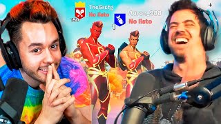 AURONPLAY Y GREFG POR PRIMERA VEZ JUGANDO FORTNITE - TheGrefg